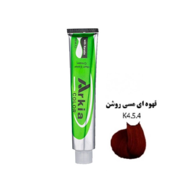 رنگ مو آرکیا (Arkia) شماره 5.4-K4 رنگ قهوه ای مسی روشن حجم 100 میلی‌ لیتر