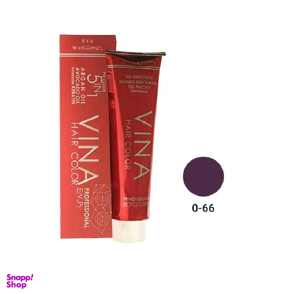 واریاسیون مو وینا (Vina) شماره 0.66 E12 رنگ بنفش حجم 15 میلی‌لیتر