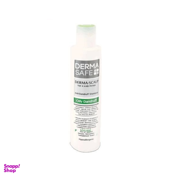 شامپو ضد شوره درماسیف (Dermasafe) سری درما اسکالپ مدل Oily Dandruff حجم 200 میلی‌لیتر