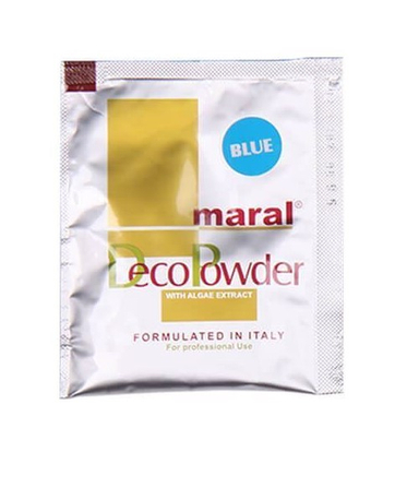 ساشه پودر دکلره مارال (Maral) مدل var رنگ آبی وزن 30 گرم