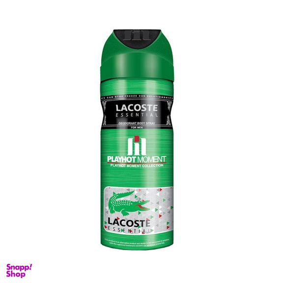 اسپری خوشبو کننده بدن مردانه پلی هات مومنت (Play Hot Moment) مدل LACOSTE green حجم 200 میلی‌‌لیتر