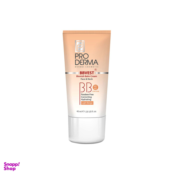کرم مرطوب کننده پرودرما (Proderma) رنگی پوست چرب spf 40 بژ طبیعی حجم 40 میلی لیتر