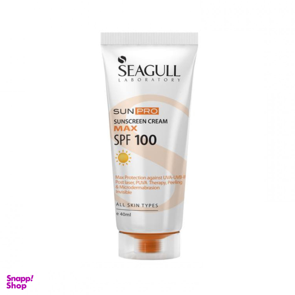 کرم ضدآفتاب سی گل (Seagull) با SPF100 حجم 40 میلی‌لیتر