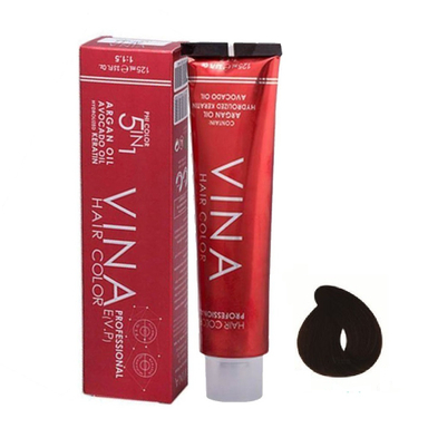 رنگ مو وینا (Vina) شماره 4.0 N3 رنگ قهوه ای متوسط حجم 125 میلی‌لیتر