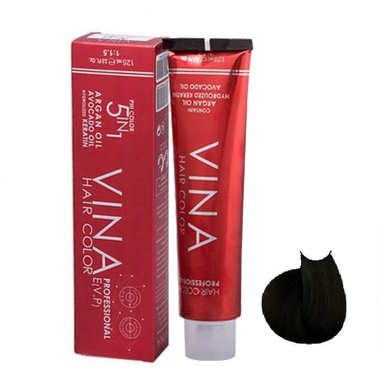رنگ مو وینا (Vina) شماره 3.1 C2 رنگ قهوه ای دودی تیره حجم 125 میلی‌لیتر