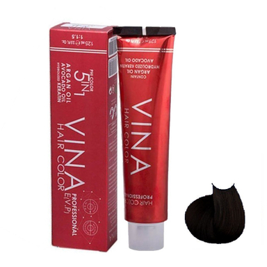 رنگ مو وینا (Vina) شماره 5.1 C4 رنگ قهوه ای دودی روشن حجم 125 میلی‌لیتر