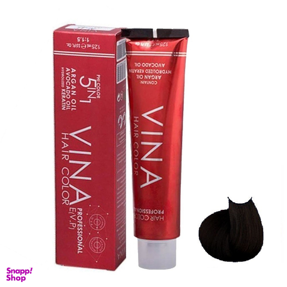 رنگ مو وینا (Vina) شماره 5.1 C4 رنگ قهوه ای دودی روشن حجم 125 میلی‌لیتر