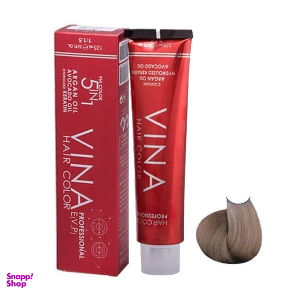 رنگ مو وینا (Vina) شماره 8.1 C7 رنگ بلوند دودی روشن حجم 125 میلی‌لیتر