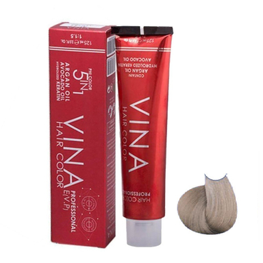 رنگ مو وینا (Vina) شماره 9.1 C8 رنگ بلوند دودی خیلی روشن حجم 125 میلی‌لیتر