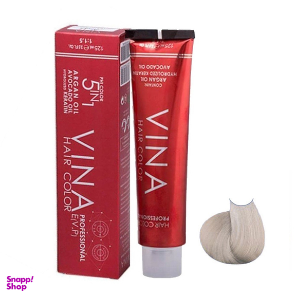رنگ مو وینا (Vina) شماره 10.1 C9 رنگ بلوند نقره ایی حجم 125 میلی‌لیتر