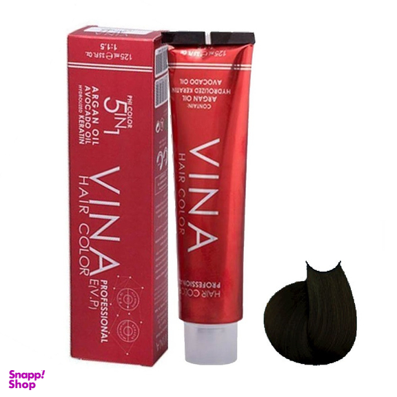 رنگ مو وینا (Vina) شماره AF1 رنگ ذغال چوبی حجم 125 میلی‌لیتر