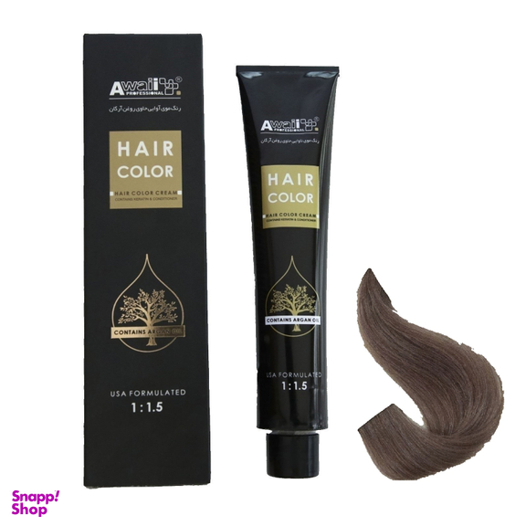 رنگ مو آوایی (Awaii) سری Argan شماره 8.17 رنگ بلوند دودی بنفش روشن حجم 120 میلی‌ لیتر