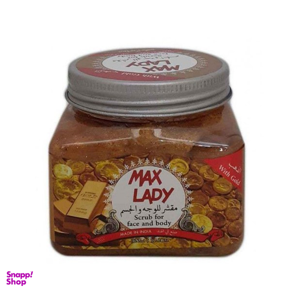 اسکراب لایه بردار پوست مکس لیدی (Max lady) مدل Gold حجم 300 میلی‌لیتر