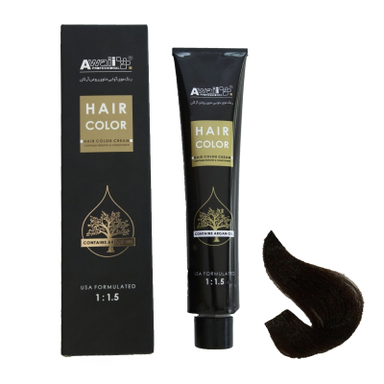 رنگ مو آوایی (Awaii) سری Argan شماره 3.1 رنگ قهوه ای دودی تیره حجم 120 میلی‌ لیتر