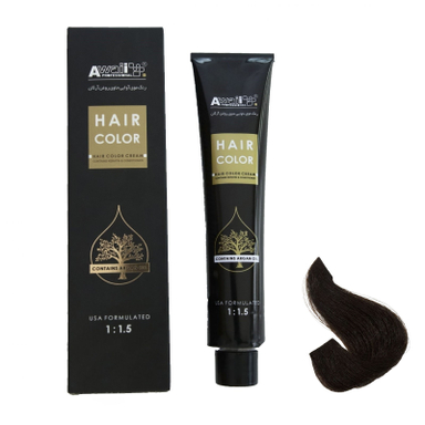 رنگ مو آوایی (Awaii) سری Argan شماره 4.00 رنگ قهوه ای متوسط قوی حجم 120 میلی‌ لیتر