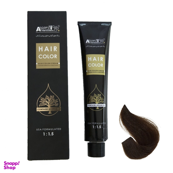 رنگ مو آوایی (Awaii) سری Argan شماره 6.0 رنگ بلوند تیره حجم 120 میلی‌ لیتر