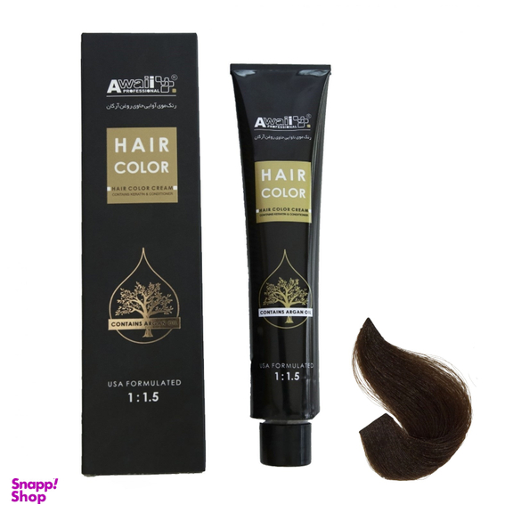 رنگ مو آوایی (Awaii) سری Argan شماره 6.00 رنگ بلوند تیره قوی حجم 120 میلی لیتر