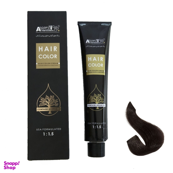 رنگ مو آوایی (Awaii) سری Argan شماره 5.17 رنگ دودی بنفش روشن حجم 120 میلی‌ لیتر