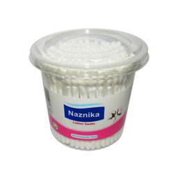 گوش پاک کن نازنیکا مدل Cotton Swabs بسته 200 عددی