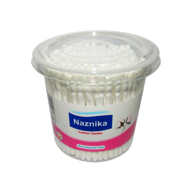 گوش پاک کن نازنیکا مدل Cotton Swabs بسته 200 عددی