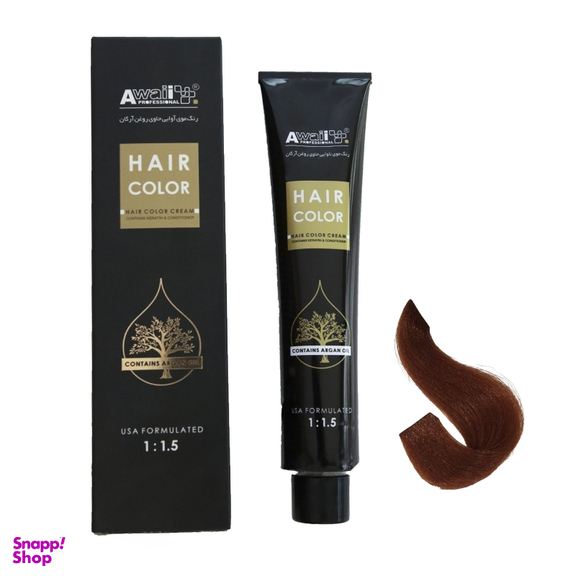 رنگ مو آوایی (Awaii) سری Argan شماره 6.46 رنگ بلوند مسی قرمز تیره حجم 120 میلی‌ لیتر