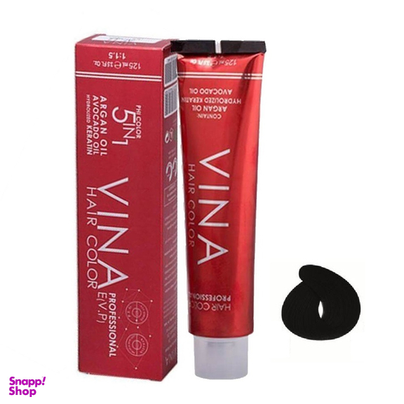 رنگ مو وینا (Vina) شماره 1.0 N1 رنگ مشکی حجم 125 میلی‌لیتر