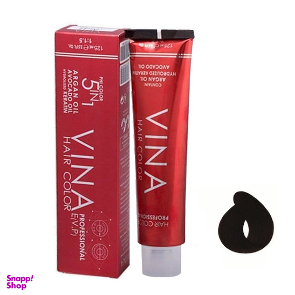 رنگ مو وینا (Vina) شماره 3.0 N2 رنگ قهوه ای تیره حجم 125 میلی‌لیتر