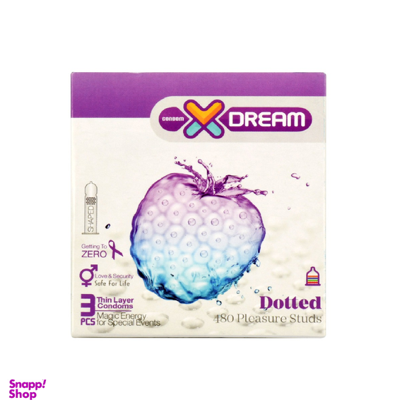 کاندوم خاردار ایکس دریم (X Dream) مدل Dotted بسته 3 عددی