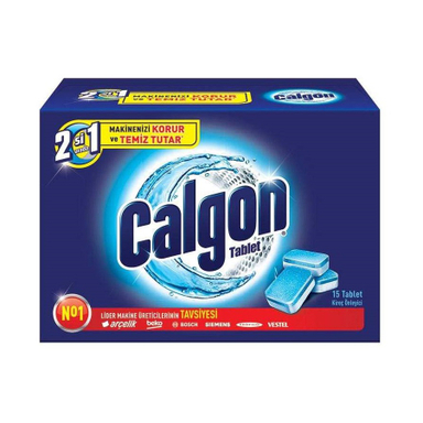 قرص جرم گیر ماشین لباسشویی کالگون (Calgon) بسته 15 عددی