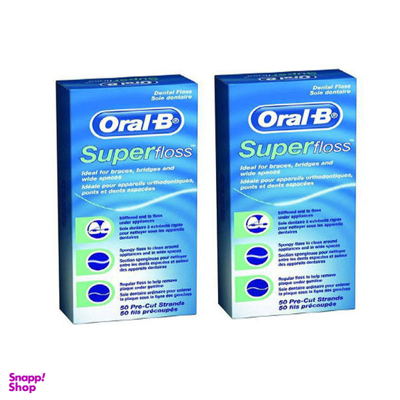 نخ دندان اورال-بی (Oral-B) مدل Super Floss بسته 2 عددی