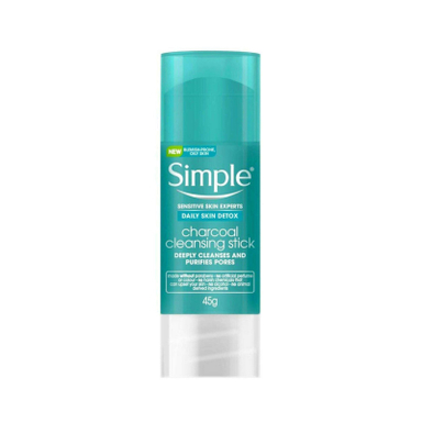 استیک شستشو صورت سیمپل (Simple) مدل Charcoal حجم 45 میلی لیتر