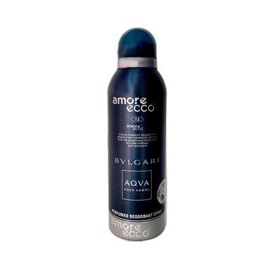 اسپری مردانه آمور اکو (Amore Ecco) مدل Bvelgari Aqva حجم 200 میلی لیتر