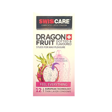 کاندوم سوئیس کر مدل Dragon Fruit بسته 12 عددی
