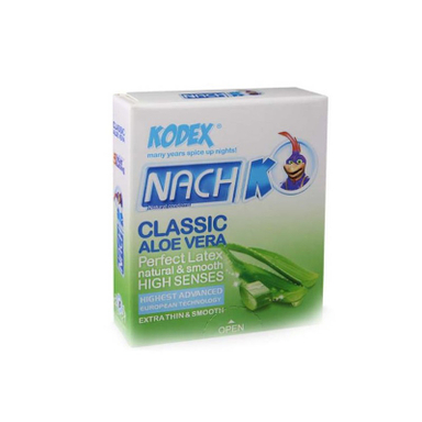 کاندوم کدکس (Kodex) مدل Classic Aloe Vera کوچک بسته بندی 3 عددی
