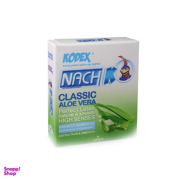 کاندوم کدکس (Kodex) مدل Classic Aloe Vera کوچک بسته بندی 3 عددی