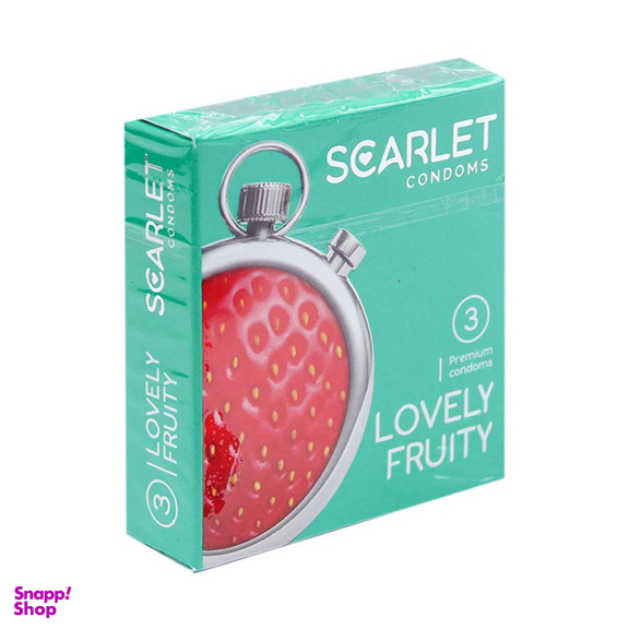 کاندوم اسکارلت (Scarlet) مدل Lovely Fruity بسته 3 عددی