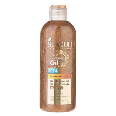 روغن برنز کننده و ویتامینه سی گل حاوی رنگدانه‌ های طلایی SPF4 حجم 250 میلی‌ لیتر