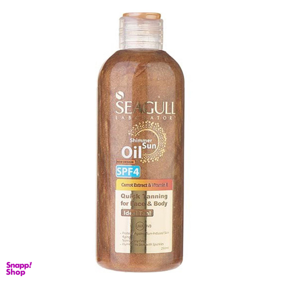 روغن برنز کننده و ویتامینه سی گل حاوی رنگدانه‌ های طلایی SPF4 حجم 250 میلی‌ لیتر