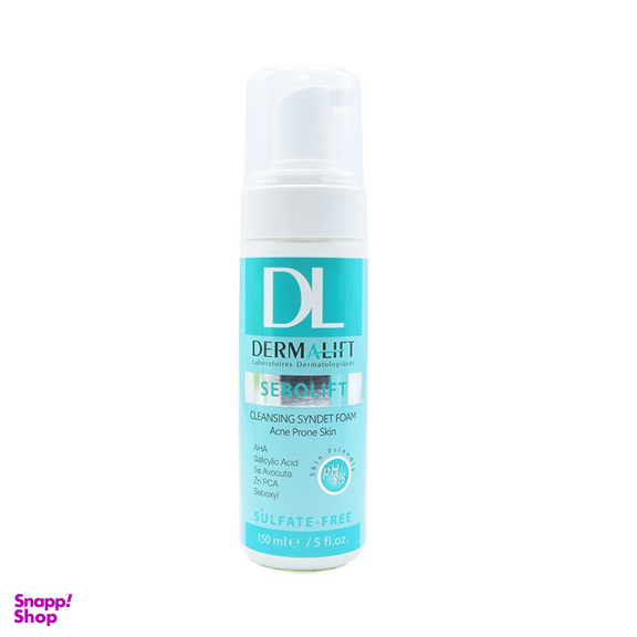 فوم شستشوی صورت درمالیفت (Dermalift) مدل Sebolift مناسب پوست چرب و جوش دار حجم 150 میلی لیتر