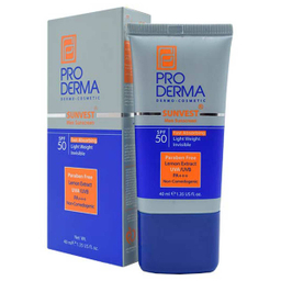کرم ضد آفتاب مناسب آقایان پرودرما (Pro derma) فاقد چربی با SPF50 حجم 40 میلی‌لیتر