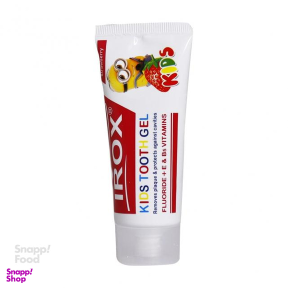 ژل دندان بچه ایروکس (Irox) مدل Strawbwrry وزن 80 گرم