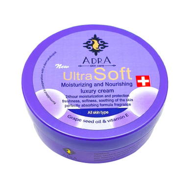 کرم مرطوب کننده آدرا (Adra) مدل Grape seed Oil & Vitamin E حجم 200 میلی‌ لیتر