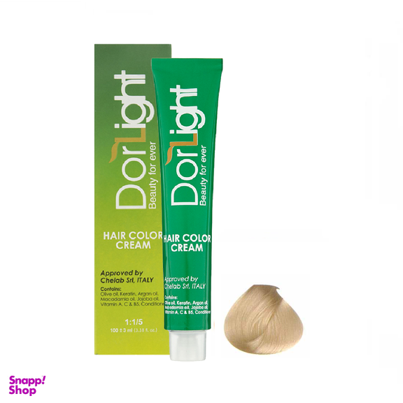 رنگ مو دورلایت (Dorlight) شماره 1004 رنگ کرم روشن حجم 100 میلی‌لیتر