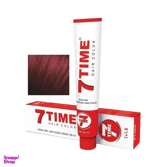رنگ مو سون تایم (7Time) شماره Z.4 رنگ قهوه ای ماهوگانی قرمز حجم 100 میلی‌لیتر