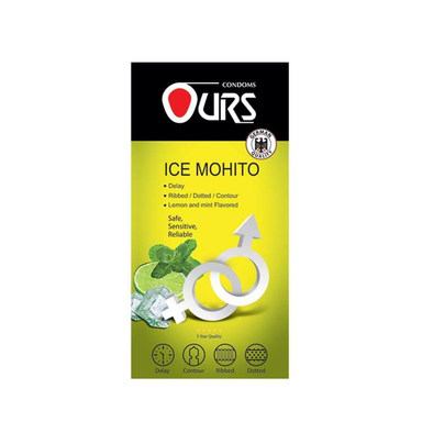 کاندوم خاردار اورز (Ours) با رایحه لیمو و نعناع 12 عددی