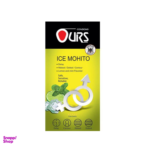 کاندوم خاردار اورز (Ours) با رایحه لیمو و نعناع 12 عددی