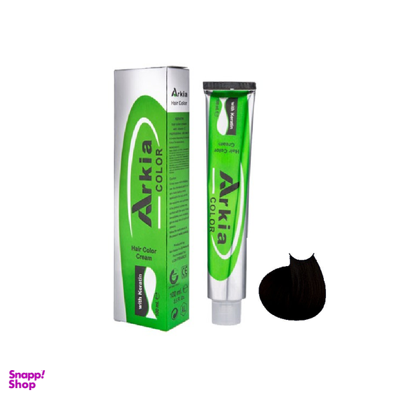 رنگ مو آرکیا (Arkia) سری دودی شماره 4.1 C3 رنگ قهوه ایی دودی متوسط حجم 100 میلی لیتر