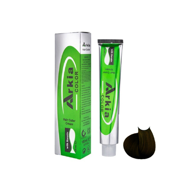 رنگ مو آرکیا (Arkia) سری زیتونی شماره 4.2 M3 رنگ قهوه ایی زیتونی متوسط حجم 100 میلی لیتر