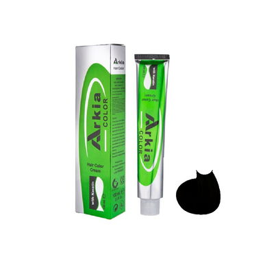 رنگ مو آرکیا (Arkia) سری طبیعی شماره 1.0 N1 رنگ مشکی حجم 100 میلی لیتر