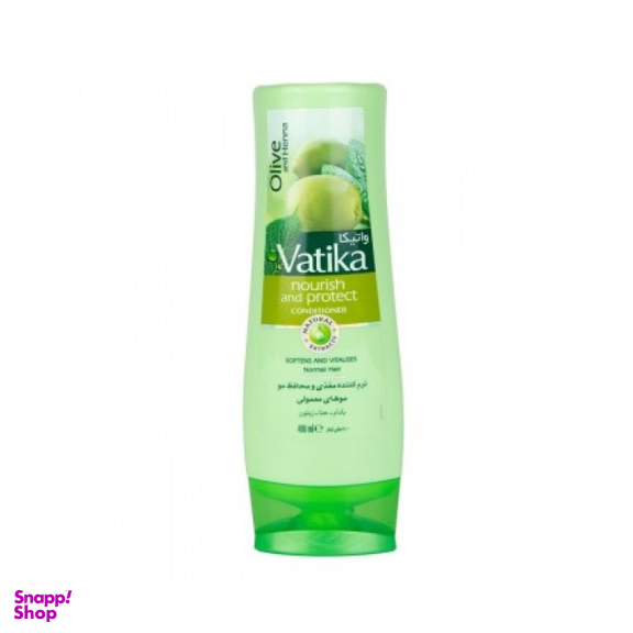 نرم کننده مغذی و محافظ مو واتیکا (Vatika) حاوی حنا و زیتون و بادام حجم 400 میلی لیتر